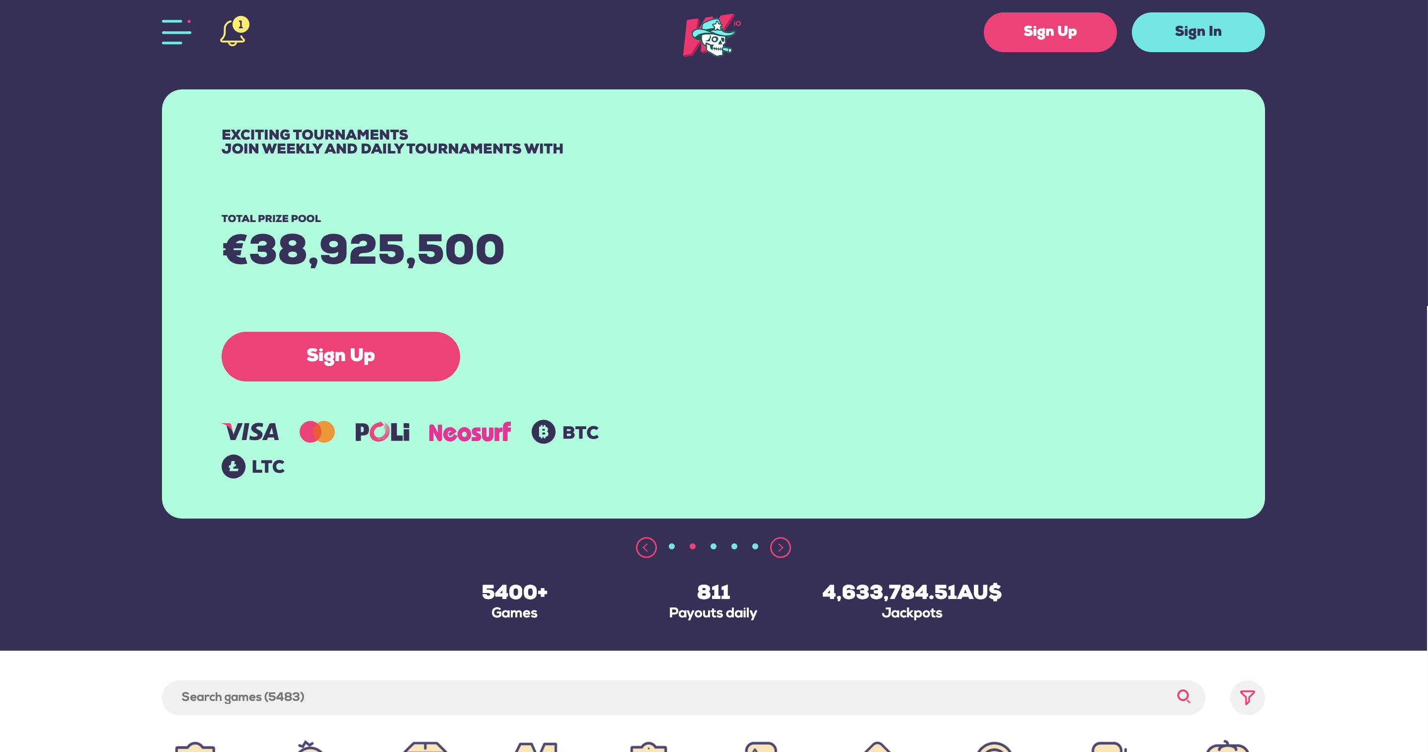 WildFortune interface